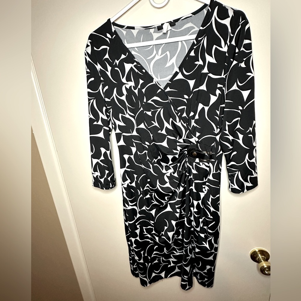 MSK Semi-formal black & white dress - Size M